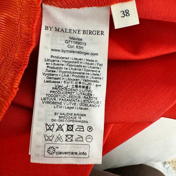 By Malene Birger Mavise Maxi Wool Blend Dress Orange Size 38 / Medium - Picture 14 of 15